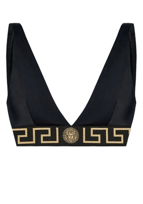 Versace logo-underband bikini top - Black
