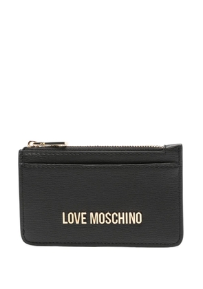 Love Moschino logo-lettering wallet - Black