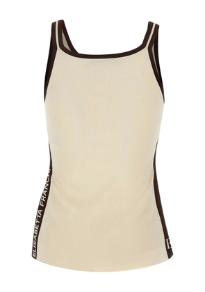 Elisabetta Franchi logo-detail tank top - White