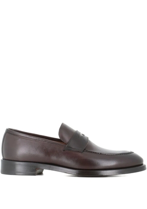 Tassinari leather penny loafers - Brown