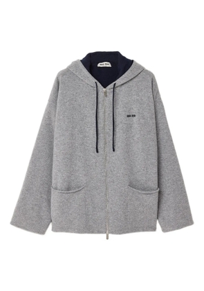 Miu Miu cashmere cardigan hoodie - Grey