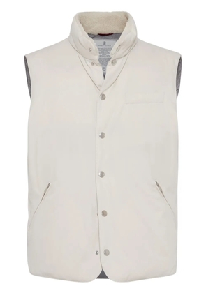 Brunello Cucinelli goose-down padded gilet - White