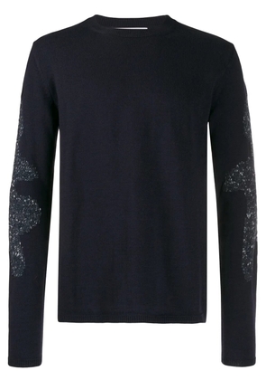 Comme Des Garçons Shirt contrast knit jumper - Blue
