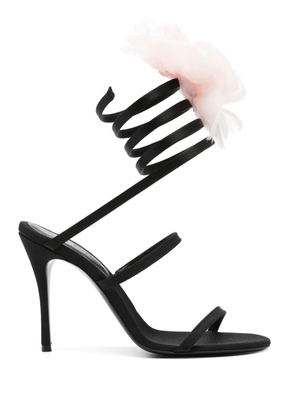 Magda Butrym 110mm floral-appliqué sandals - Black