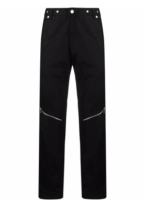 HELIOT EMIL zip-detailed straight-leg trousers - Black