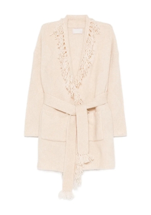 Hemisphere fringed belted jacket - Neutrals