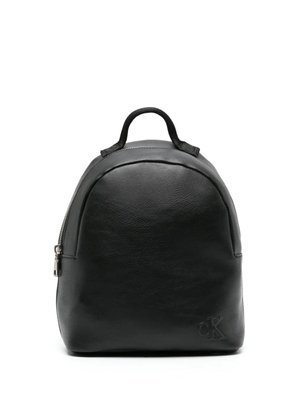 Calvin Klein Jeans logo-embossed faux-leather backpack - Black