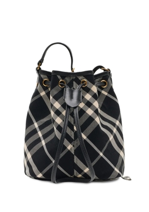 Burberry mini check-print bucket bag - Black