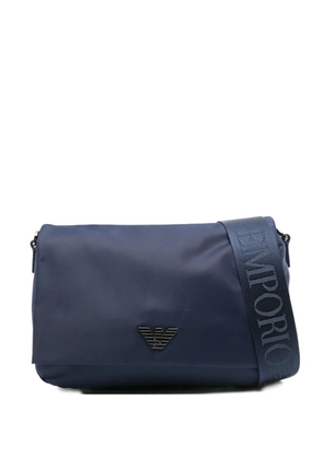 Emporio Armani eagle-logo messenger bag - Blue
