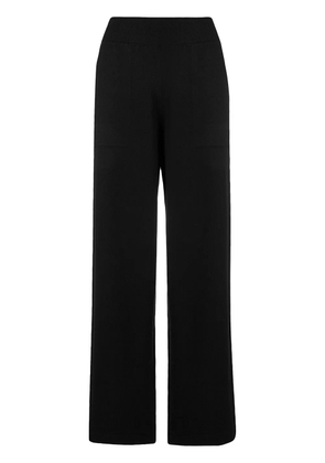 Barrie flared knitted trousers - Black
