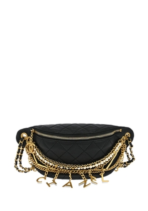 CHANEL Pre-Owned 2019 quilted chain belt bag - Black