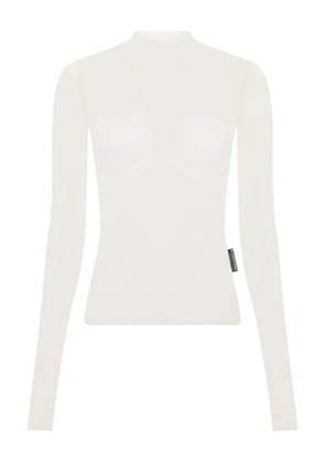Marine Serre semi-sheer top - White