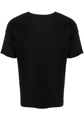 Homme Plissé Issey Miyake pleated short-sleeve T-shirt - Black
