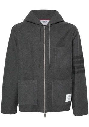 Thom Browne 4 Bar-stripe hooded jacket - Grey