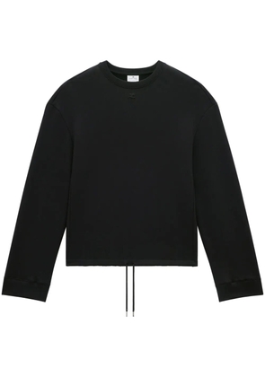 Courrèges elasticated fleece jumper - Black