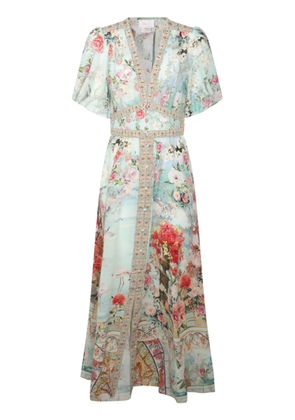 Camilla floral pattern dress - Blue