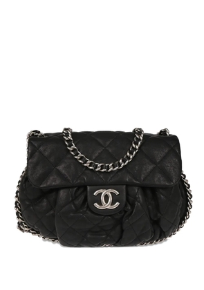 CHANEL Pre-Owned 2013-2014 chain-trim shoulder bag - Black