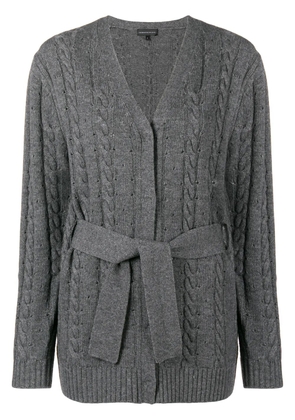 Cashmere In Love cashmere blend cable knit cardigan - Grey