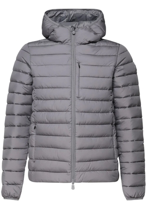 Save The Duck logo-appliqué puffer jacket - Grey
