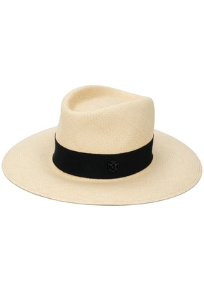 Maison Michel Charles straw Fedora hat - Neutrals