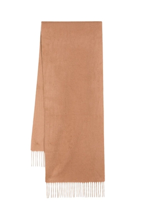 N.Peal fringed cashmere scarf - Brown