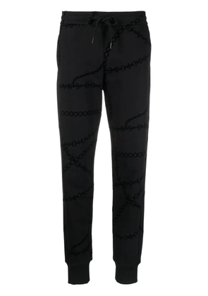 Versace Jeans Couture chain-print cotton track pants - Black