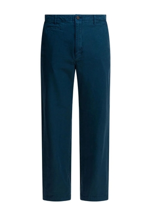 Auralee straight-leg cotton trousers - Blue
