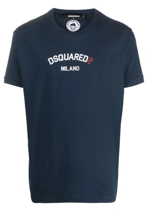 DSQUARED2 logo-print cotton T-shirt - Blue
