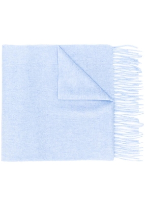 N.Peal fringe-hem scarf - Blue
