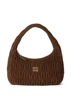 Miu Miu Wander matelassé shoulder bag - Brown