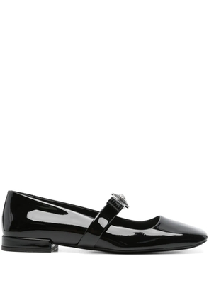 Versace Gianni Ribbon ballet flats - Black