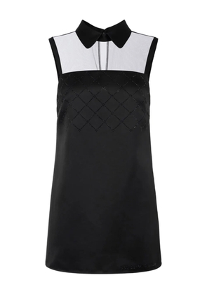 Elisabetta Franchi Duchesse satin mini dress - Black