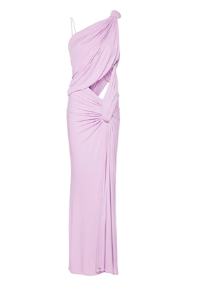Christopher Esber Twisted Lever asymmetric maxi dress - Purple