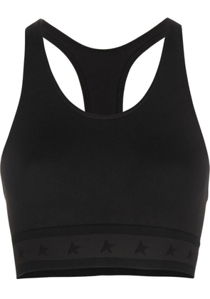Golden Goose logo-underband racerback crop top - Black