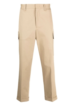 ETRO Pegaso-motif cropped cargo trousers - Neutrals