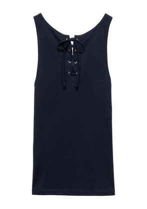Prada lace-up tank top - Blue