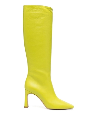 LIU JO x Leonie Hanne square-toe leather boots - Green