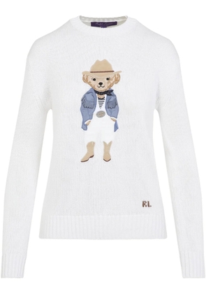 Ralph Lauren Collection Polo Bear-appliqué jumper - Neutrals