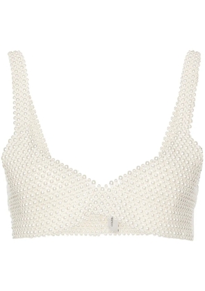 Golden Goose pearl-embellished bralette top - Neutrals