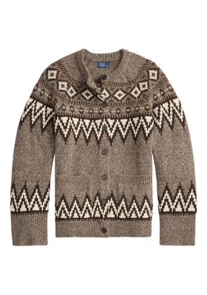 Polo Ralph Lauren fairisle-pattern crew-neck cardigan - Brown