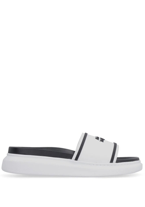 Alexander McQueen logo-debossed slides - White