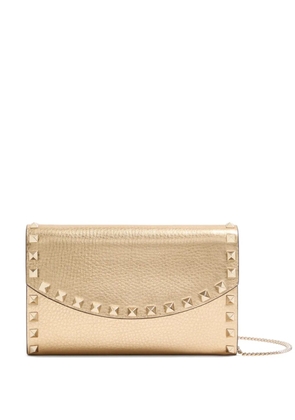 Valentino Garavani Rockstud studded leather wallet - Gold