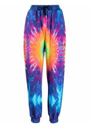 Philipp Plein tie-dye tracksuit bottoms - Blue