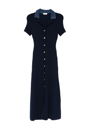 SANDRO v-neck knitted dress - Blue