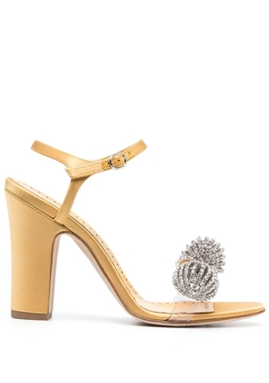 Manolo Blahnik Ostria 90mm star-embellished sandals - Yellow