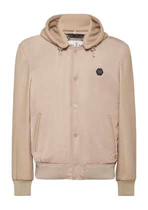 Philipp Plein hooded bomber jacket - Neutrals