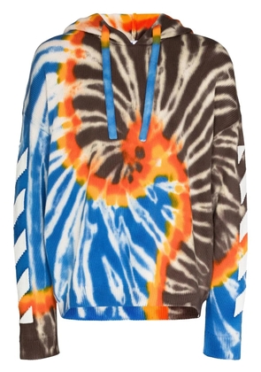 Off-White Arrows-motif drawstring hoodie - Brown