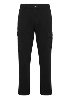 Philipp Plein logo patch cargo trousers - Black