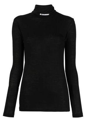 Jil Sander funnel-neck long-sleeve top - Black