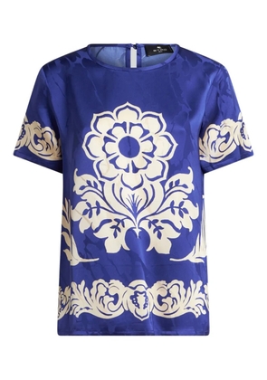ETRO floral-print blouse - Blue